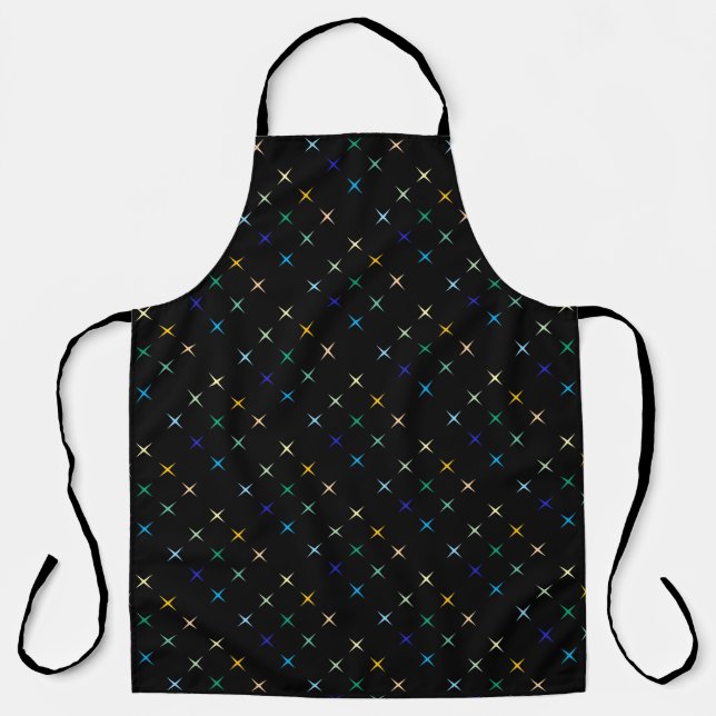 Design der geometrischen Stars des Retro-Mid-Centu Schürze (Vorderseite)