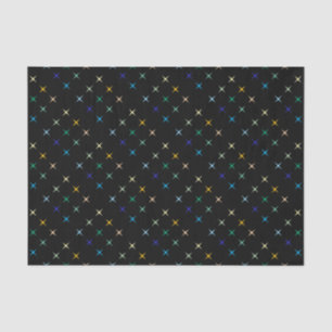 Design der geometrischen Stars des Retro-Mid-Centu Seidenpapier