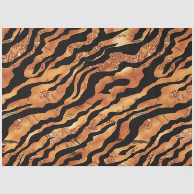 Design der Glitzer Tiger Serie #2 Seidenpapier (Vorderseite)