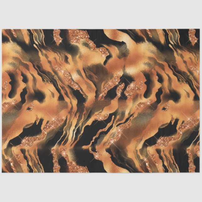 Design der Glitzer Tiger Serie #8 Seidenpapier (Vorderseite)