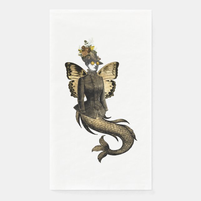 Design der Gold SteamPunk-Serie 7 Serviette (Vorderseite)