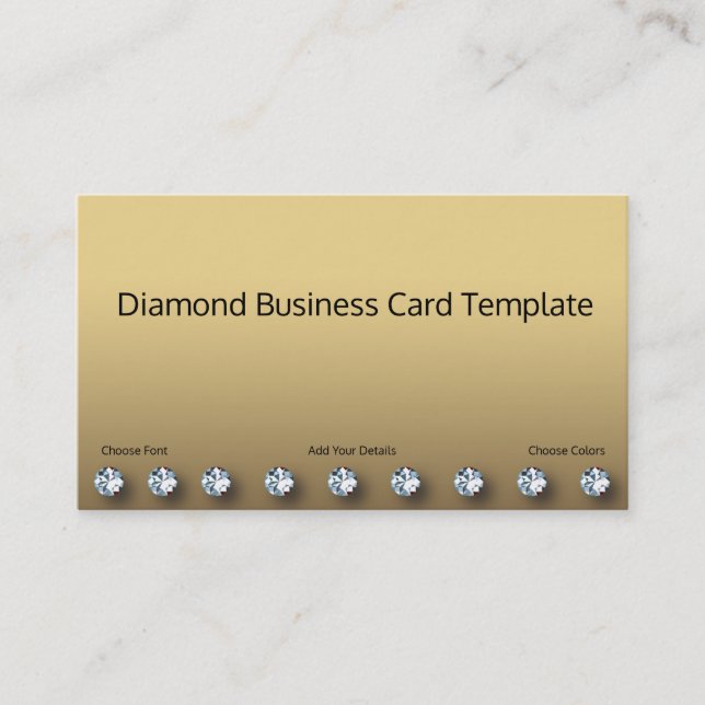 Design der Gold- und Diamond-Visitenkarten Visitenkarte (Vorderseite)