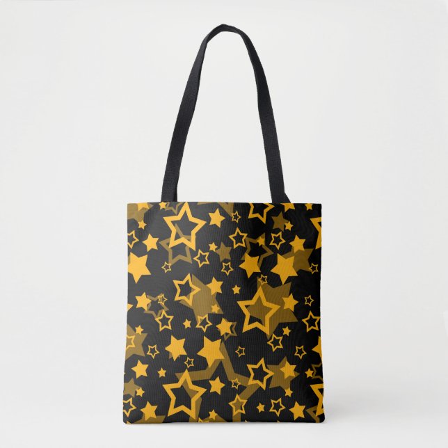 Design der Golden Stars Glitzer Tasche (Vorderseite)