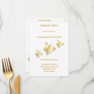 Design der Goldmedaille für Hochzeitmenüs Menükarte