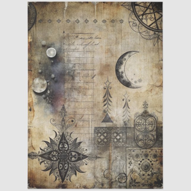 Design der Gothic Junk Journal-Serie 12 Seidenpapier (Vorderseite)