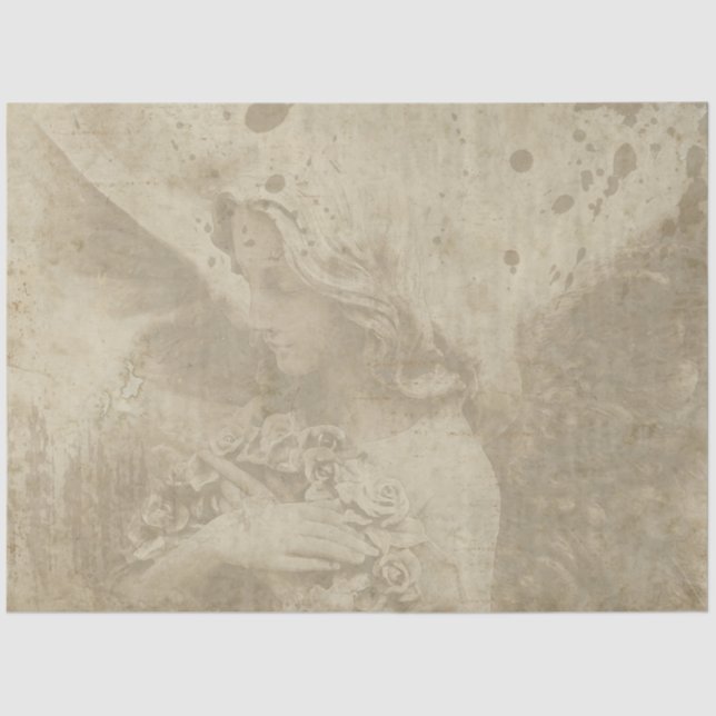 Design der gotischen Engel-Serie 2 Seidenpapier (Vorderseite)