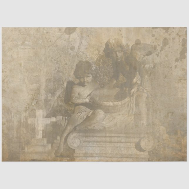 Design der gotischen Engel-Serie 6 Seidenpapier (Vorderseite)