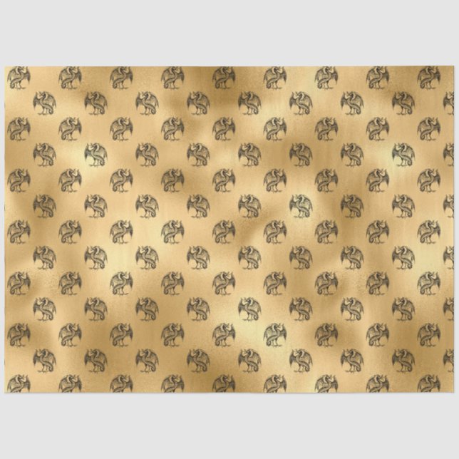 Design der gotischen Goldenen Serie 10 Seidenpapier (Vorderseite)