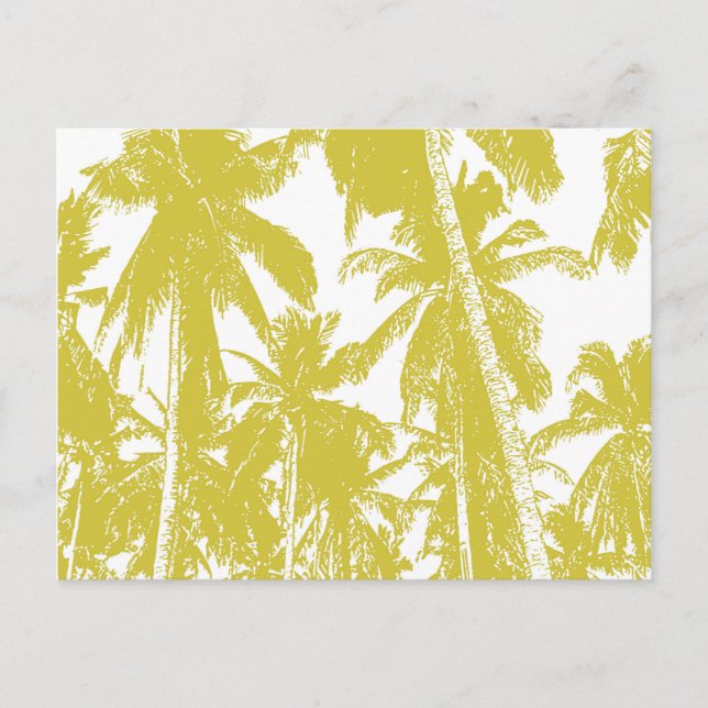 Design der grafischen Palmen Postkarte (Vorderseite)