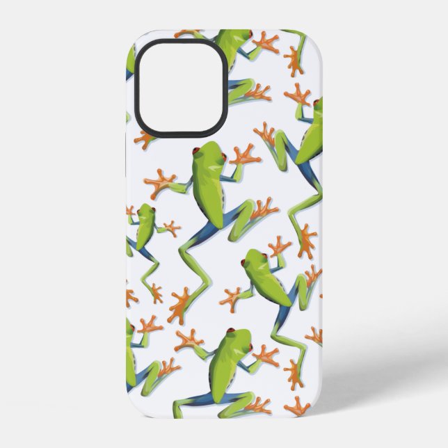 Design der Grünbaum-Frog-Muster iPhone 12 Hülle (Rückseite)