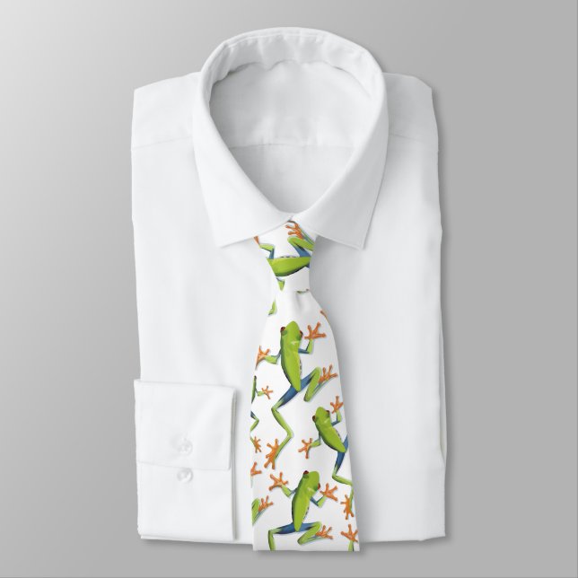 Design der Grünbaum-Frog-Muster Krawatte (Gebunden)
