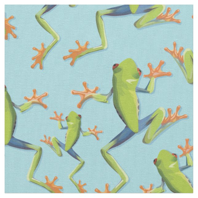 Design der Grünbaum-Frog-Muster Stoff (Nahaufnahme)