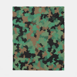 Design der grünen Armee Dschungel-Camouflage Fleecedecke