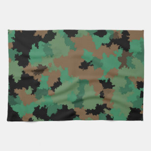 Design der grünen Armee Dschungel-Camouflage Geschirrtuch