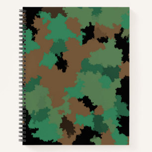 Design der grünen Armee Dschungel-Camouflage Notizbuch