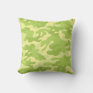 Design der grünen Camouflage Kissen