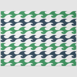 Design der grünen und marinen Nautikserie 5 Seidenpapier