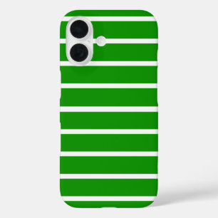 Design der grünen und weißen Streifen iPhone 16 Hülle
