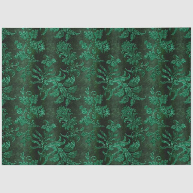 Design der grünen Velours-Serie 7 Seidenpapier (Vorderseite)