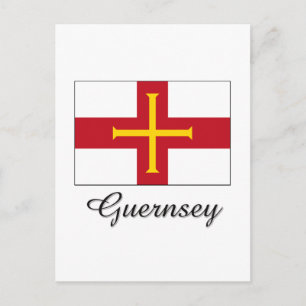 Design der Guernsey-Flagge Postkarte