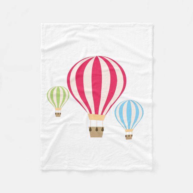 Design der Heißluftballons Fleecedecke (Vorderseite)