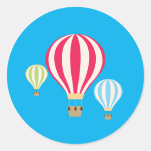 Design der Heißluftballons Runder Aufkleber