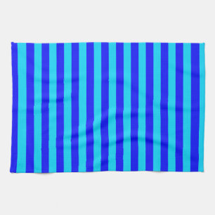 Design der hellblauen und dunkelblauen Streifen Geschirrtuch