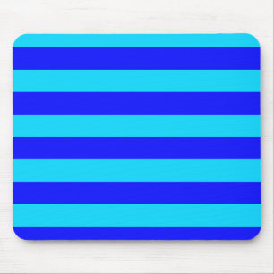 Design der hellblauen und dunkelblauen Streifen Mousepad
