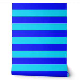 Design der hellblauen und dunkelblauen Streifen Tapete