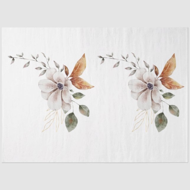 Design der Herbst- und Blumenserie 28 Seidenpapier (Vorderseite)
