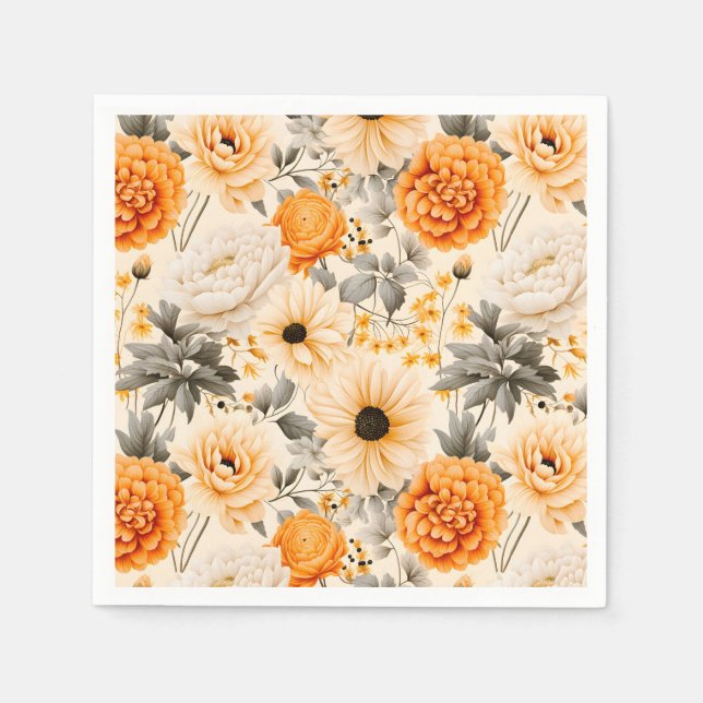 Design der Herbstflorreihe 1 Serviette (Vorderseite)