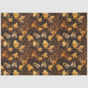 Design der Honeycomb-Bienenreihe 14 Seidenpapier