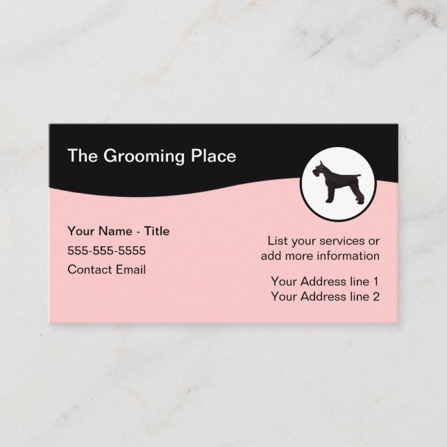 Design der Hunde-Grooming-Salon-Visitenkarte Visitenkarte (Vorderseite)