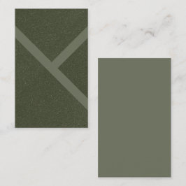 Design der individuell angepassten, moss-grünen Vi Visitenkarte