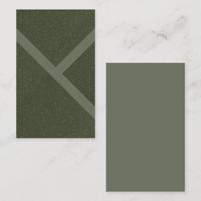 Design der individuell angepassten, moss-grünen Vi Visitenkarte (Vorne/Hinten)