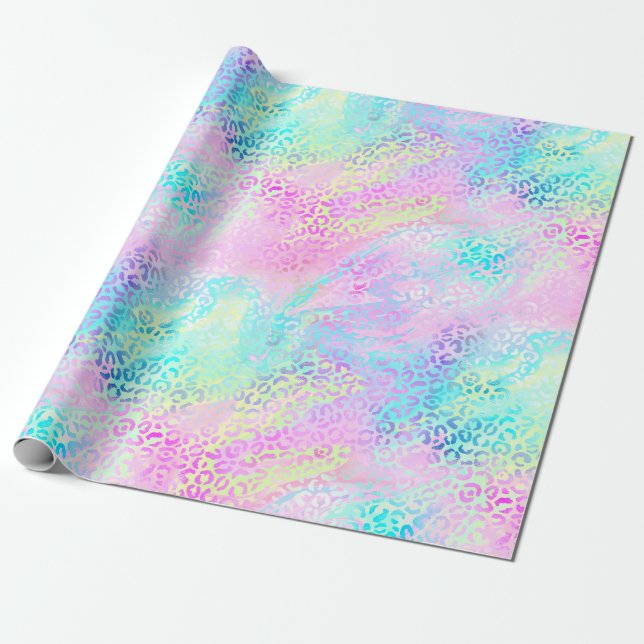 Design der iridescent Leopard-Serie 10 Geschenkpapier (Ungerollt)