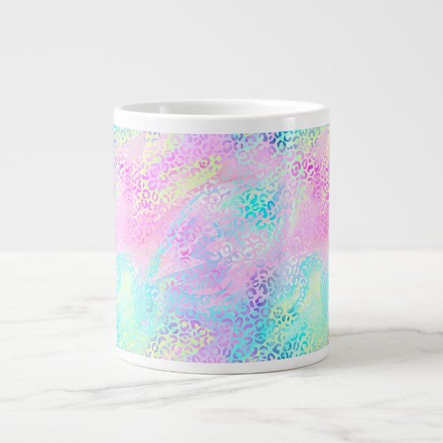 Design der iridescent Leopard-Serie 10 Jumbo-Tasse (Vorderseite)