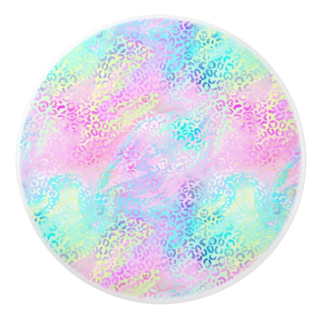 Design der iridescent Leopard-Serie 10 Keramikknauf (Vorderseite)