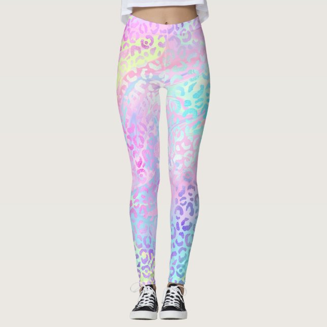 Design der iridescent Leopard-Serie 10 Leggings (Vorderseite)
