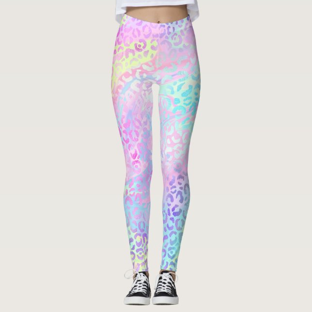 Design der iridescent Leopard-Serie 10 Leggings (Vorderseite)