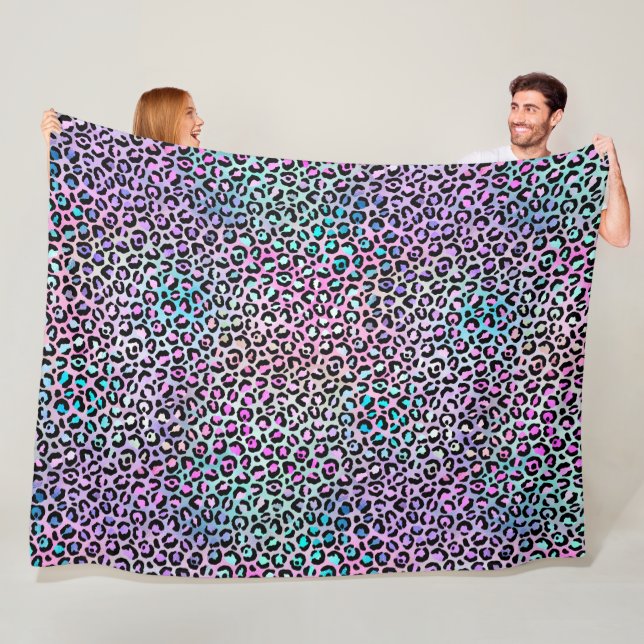 Design der iridescent Leopard-Serie 12 Fleecedecke (Beispiel)