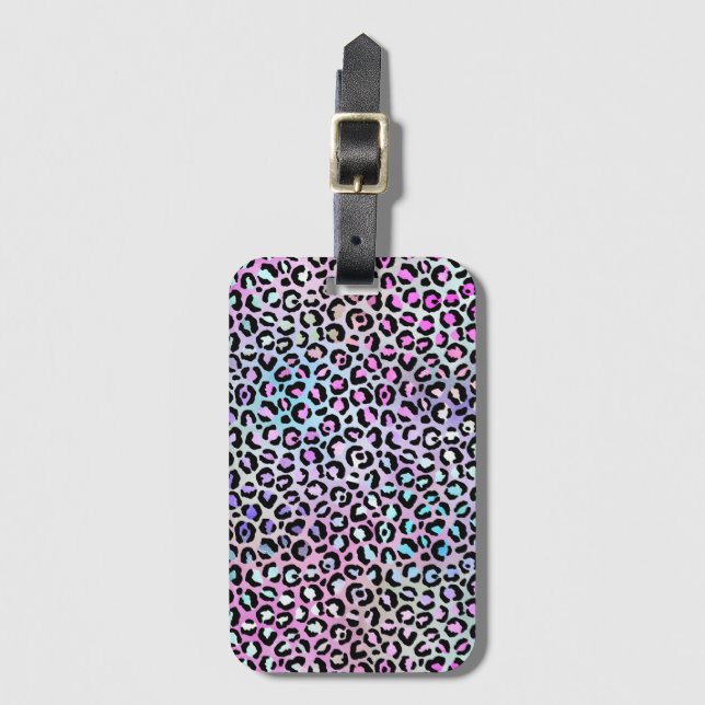 Design der iridescent Leopard-Serie 12 Gepäckanhänger (Vorderseite Vertikal)