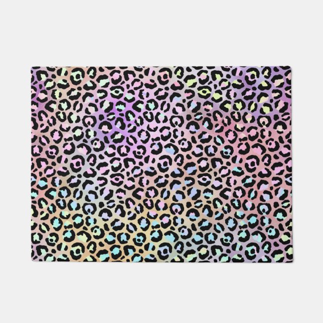 Design der iridescent Leopard-Serie 6 Fußmatte (Vorderseite)
