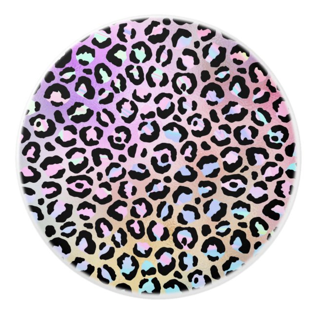 Design der iridescent Leopard-Serie 6 Keramikknauf (Vorderseite)