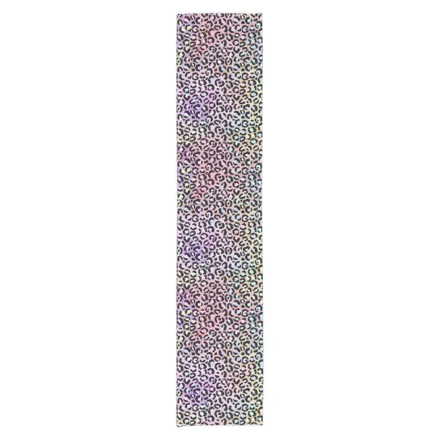 Design der iridescent Leopard-Serie 6 Kurzer Tischläufer (Vorderseite)