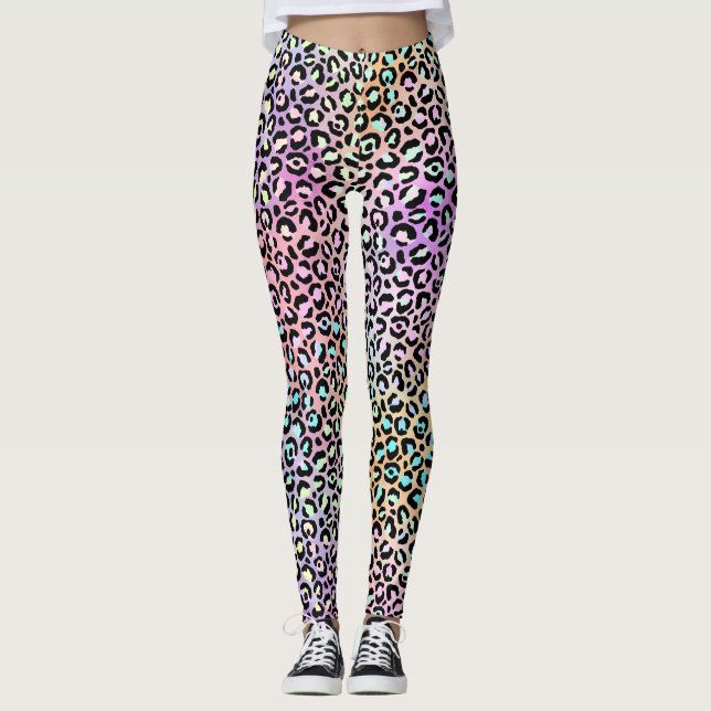 Design der iridescent Leopard-Serie 6 Leggings (Vorderseite)
