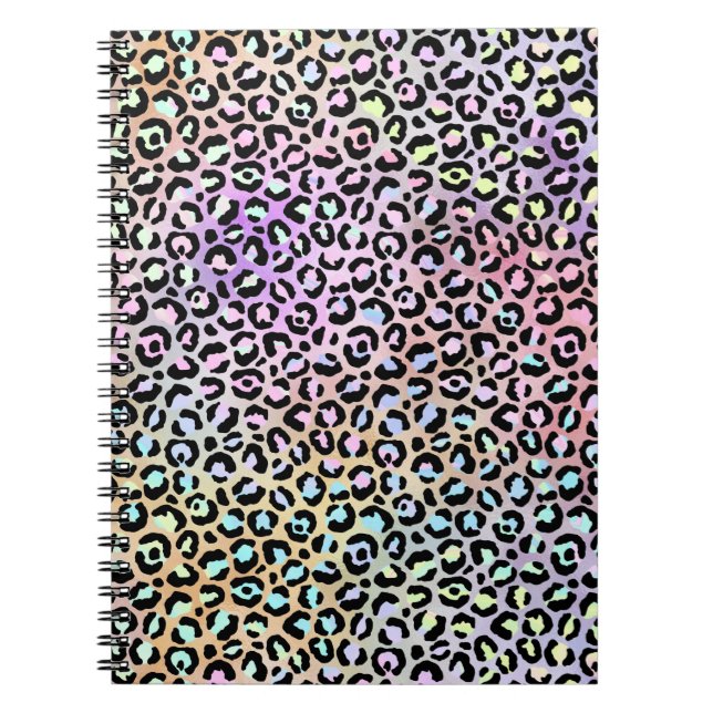 Design der iridescent Leopard-Serie 6 Notizblock (Vorderseite)