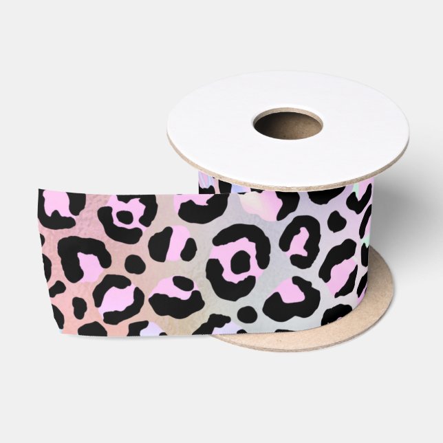 Design der iridescent Leopard-Serie 6 Satinband (Spule)
