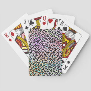 Design der iridescent Leopard-Serie 6 Spielkarten