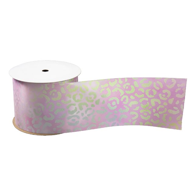 Design der irideszierenden Leopard-Serie 1 Satinband (Spule)